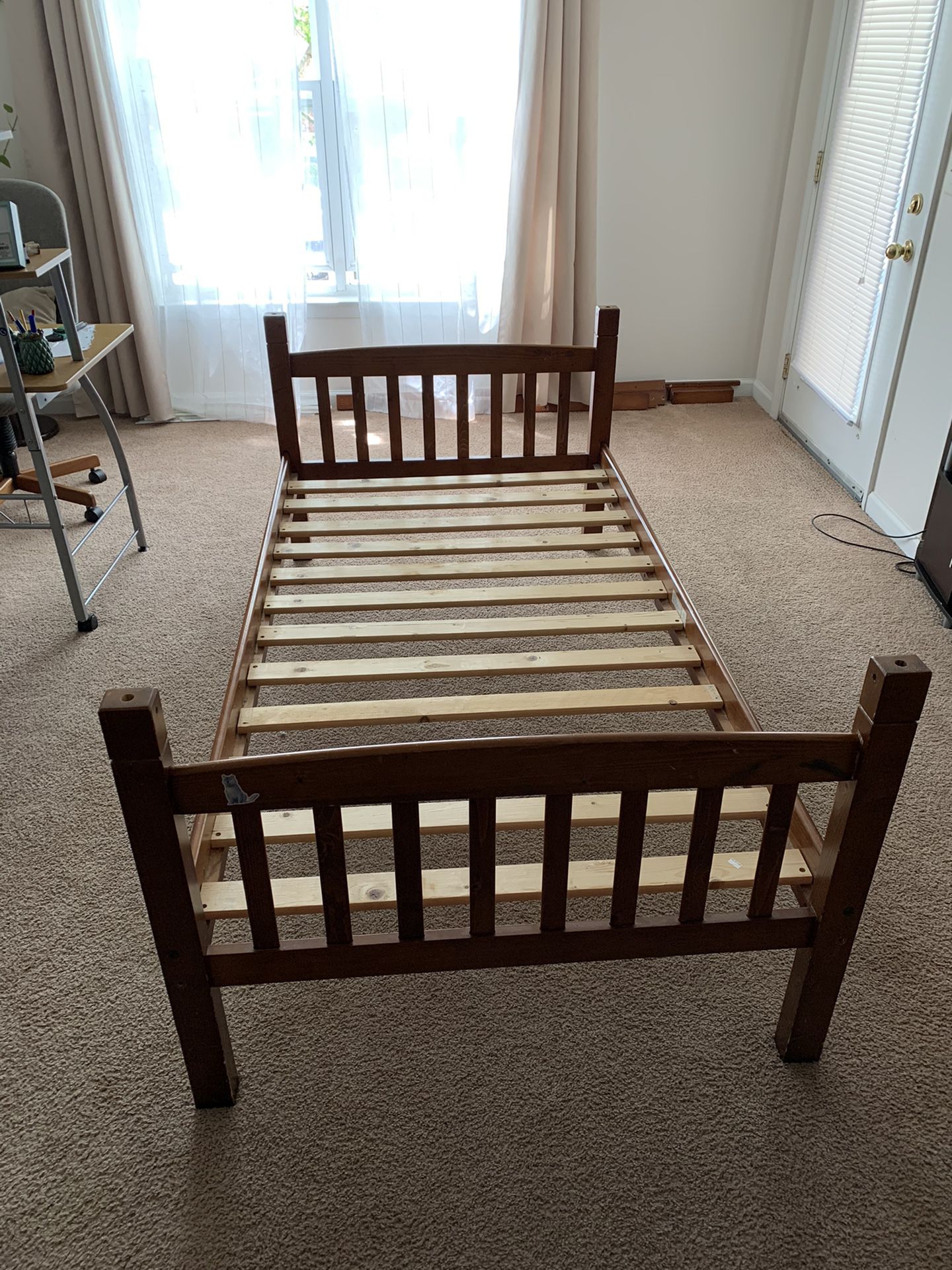 Twin bed frame.