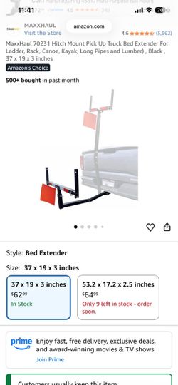 MaxxHaul Hitch Mount Truck Bed Extender