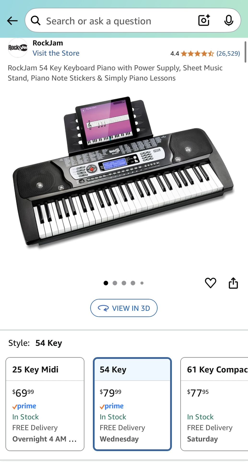 Keyboard Piano With Stand