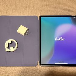 Apple iPad Air 13” M2 Tablet 128GB w/Case & Charger