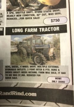 Long Farm Tractor