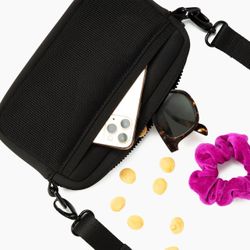 Lucy & Co. Crossbody Treat Bag, Pet Treat Pouch, Hidden Poop Bag Dispenser, Zip Treat Pocket, Phone Pocket, Dog Accessories