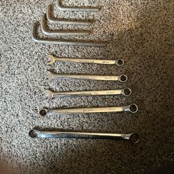 Snap On Tool Set 12,13,14,15 16,18 Mm 9-16 4 Alan Wrenches 