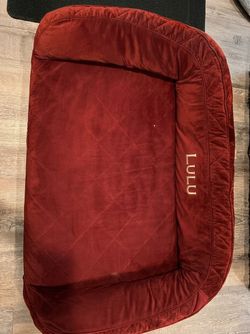 LUXURY Large Orvis Orthopedic Memory Foam Dog Bed Velvet Red 65% OFF, OBO!