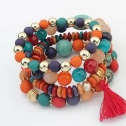 Beaded Layered Stacking Bracelet Women’s Beaded Layered Stacking Stackable Bead Bracelet