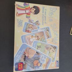 "The Bible Stories Game," a card game by Cadaco featuring Precious Moments artwork