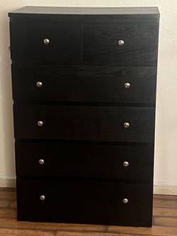 Ikea Malm Black 6 Drawers