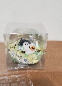 Handmade Halloween Resin Ghost Figurine Pumpkin Candy Paperweight Decor Clear