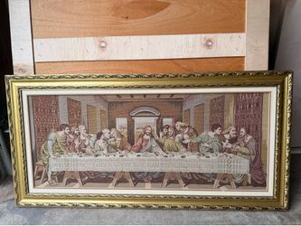 Large Framed Last Supper Wall Art – 45” x 20”