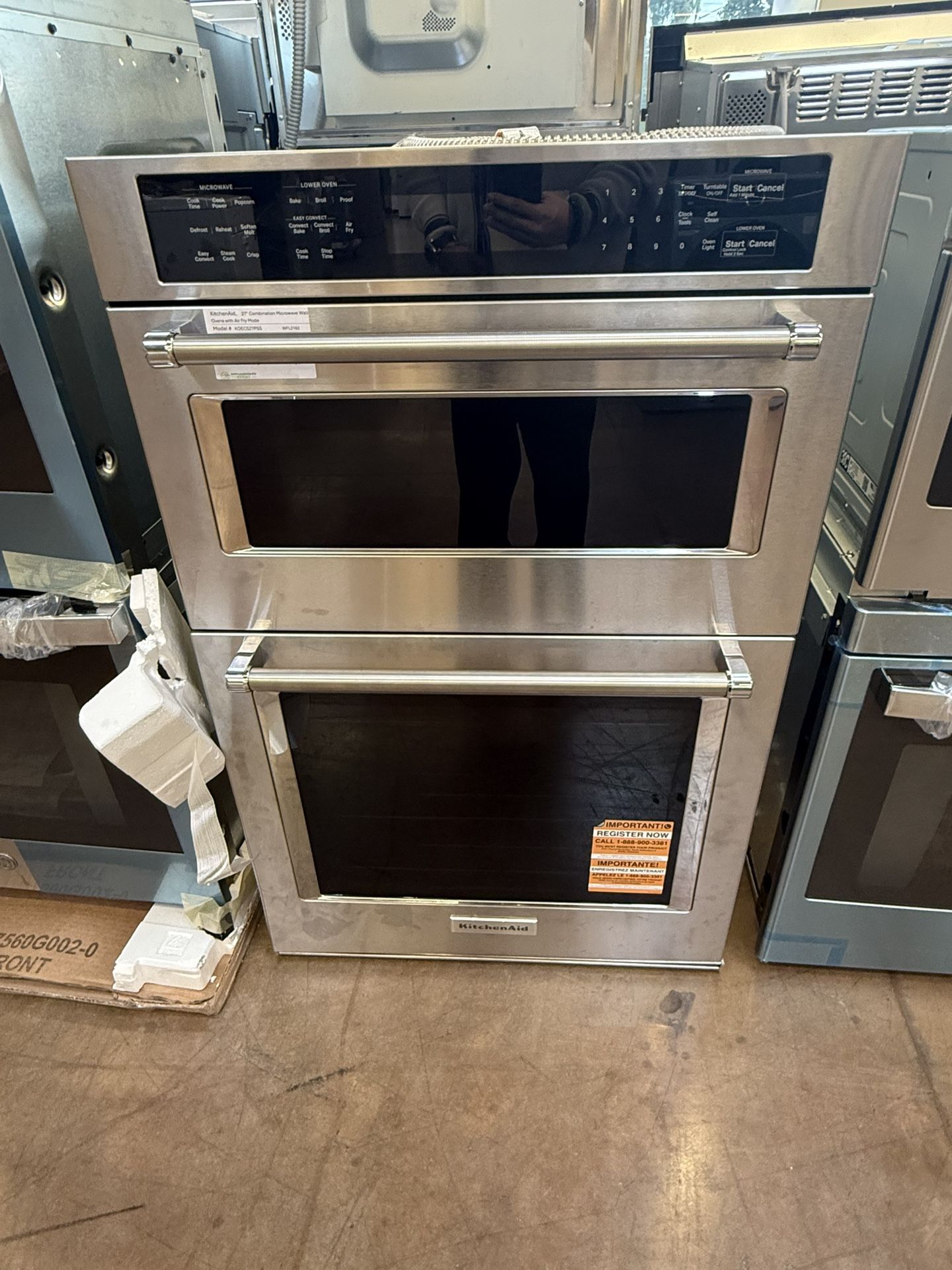 KitchenAid 27” microwave and oven combination
