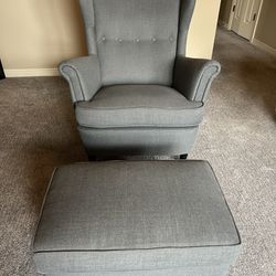 Arm Chair With Ottoman Set