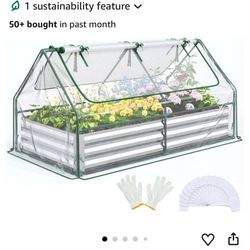 [362].  Quictent 6x3x1ft Galvanized Raised Garden Bed with Cover