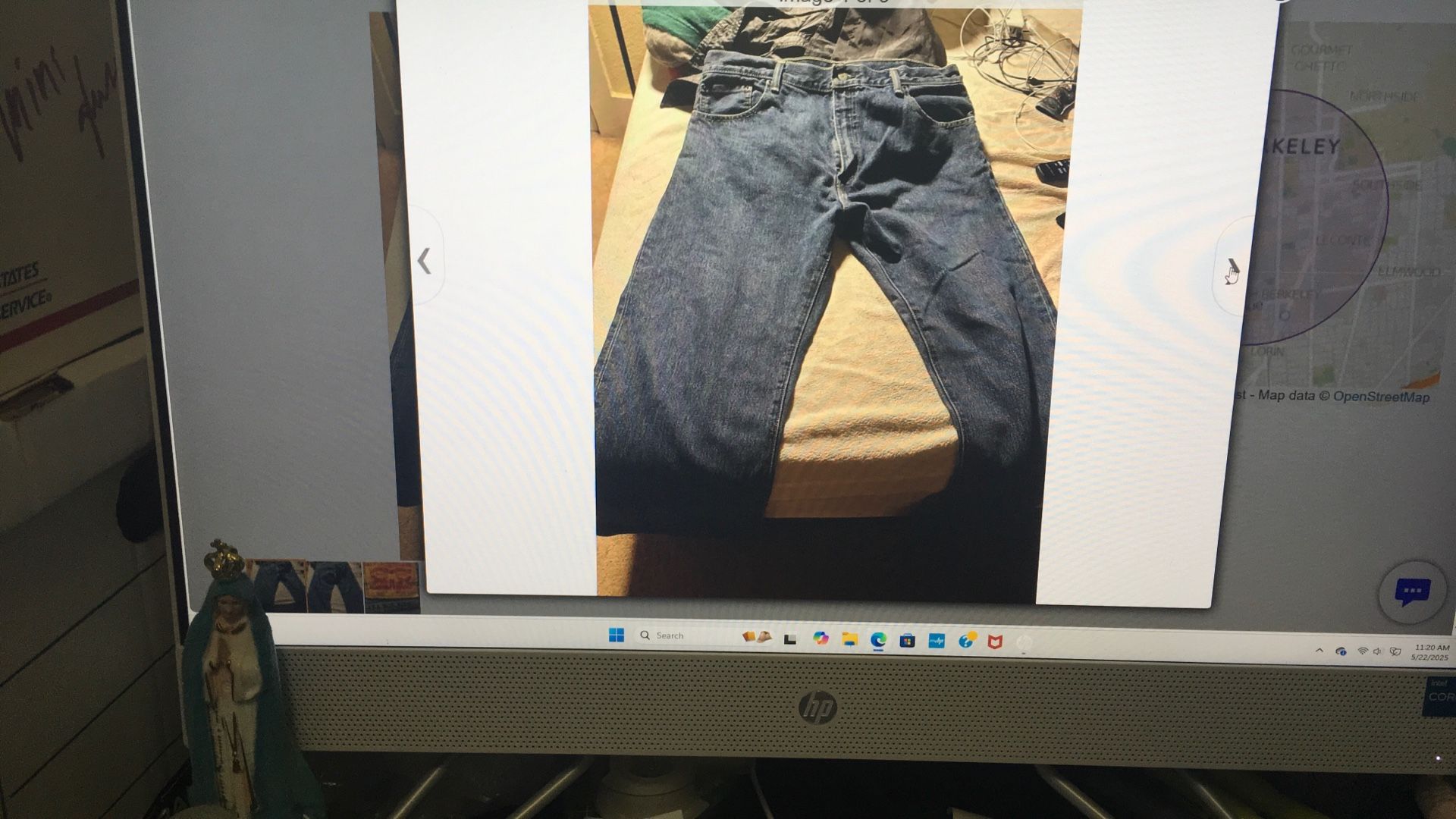 A Used-good Pair Of Men’s Levi & Strauss & Co. Blue Jeans (38x36)