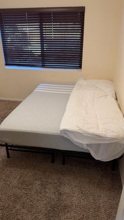 Queen bed with frame