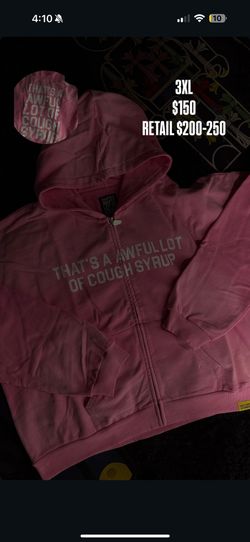 3XL Pink Awful Lot Of Cough Syrup Hoodie