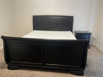 Cal King Head Board / Foot board. Night Stand.