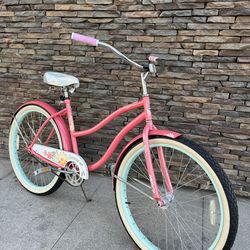 Huffy Cranbrook 26 inch Beach Cruiser Coral Pink
