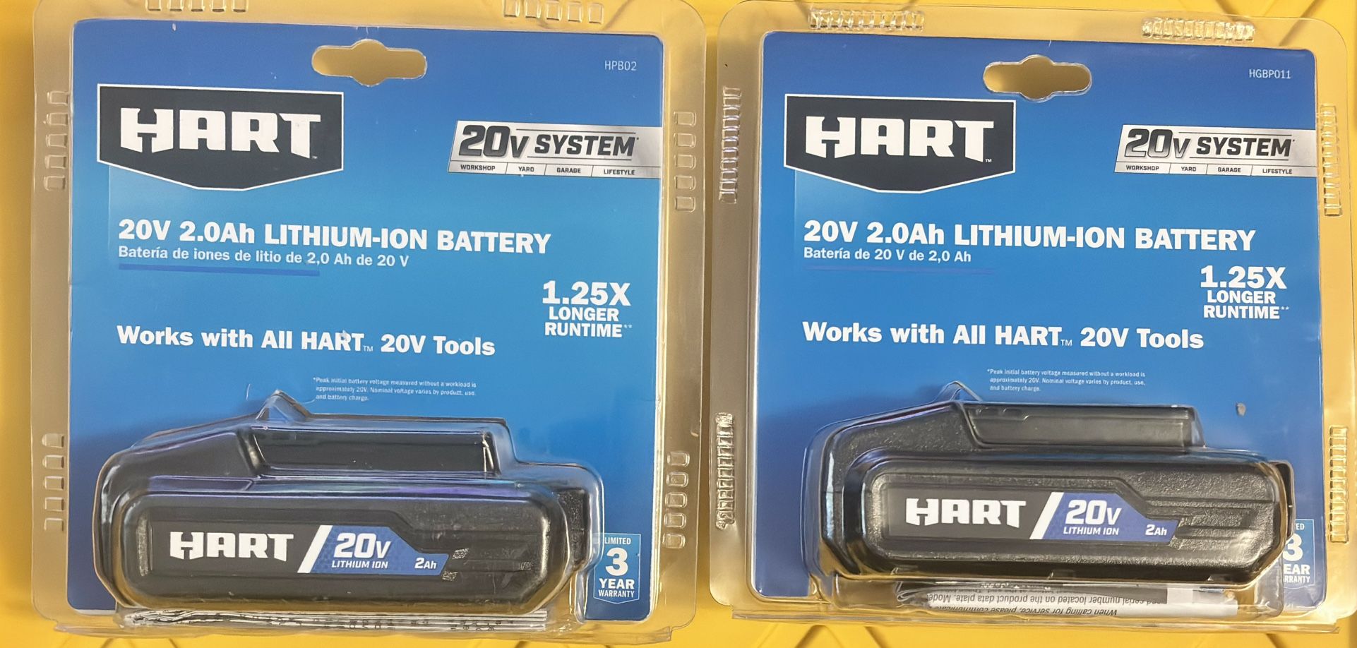 Hart 20 Volt Batteries
