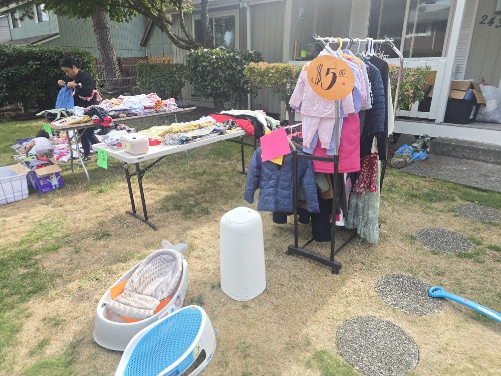 Yard Sale, Lots of baby clothes and items