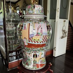 Rare Vintage 34" Chinese Porcelain Vase 