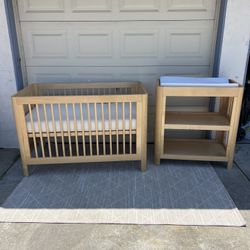 Nursery Set Crib Mattress Changing Table 