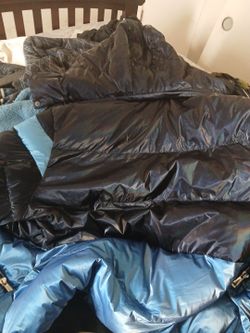 Black and Blue Puffer Jacket