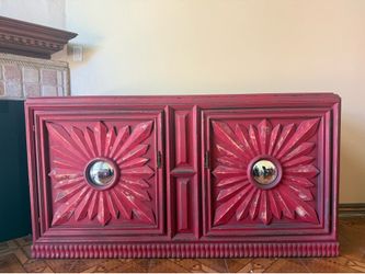 Wood Distressed Sideboard Tv Stand