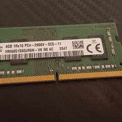 “4 GB SK Hynix DDR4 Laptop RAM – Works Great