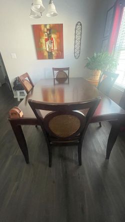 Dining Table with Four Chairs
