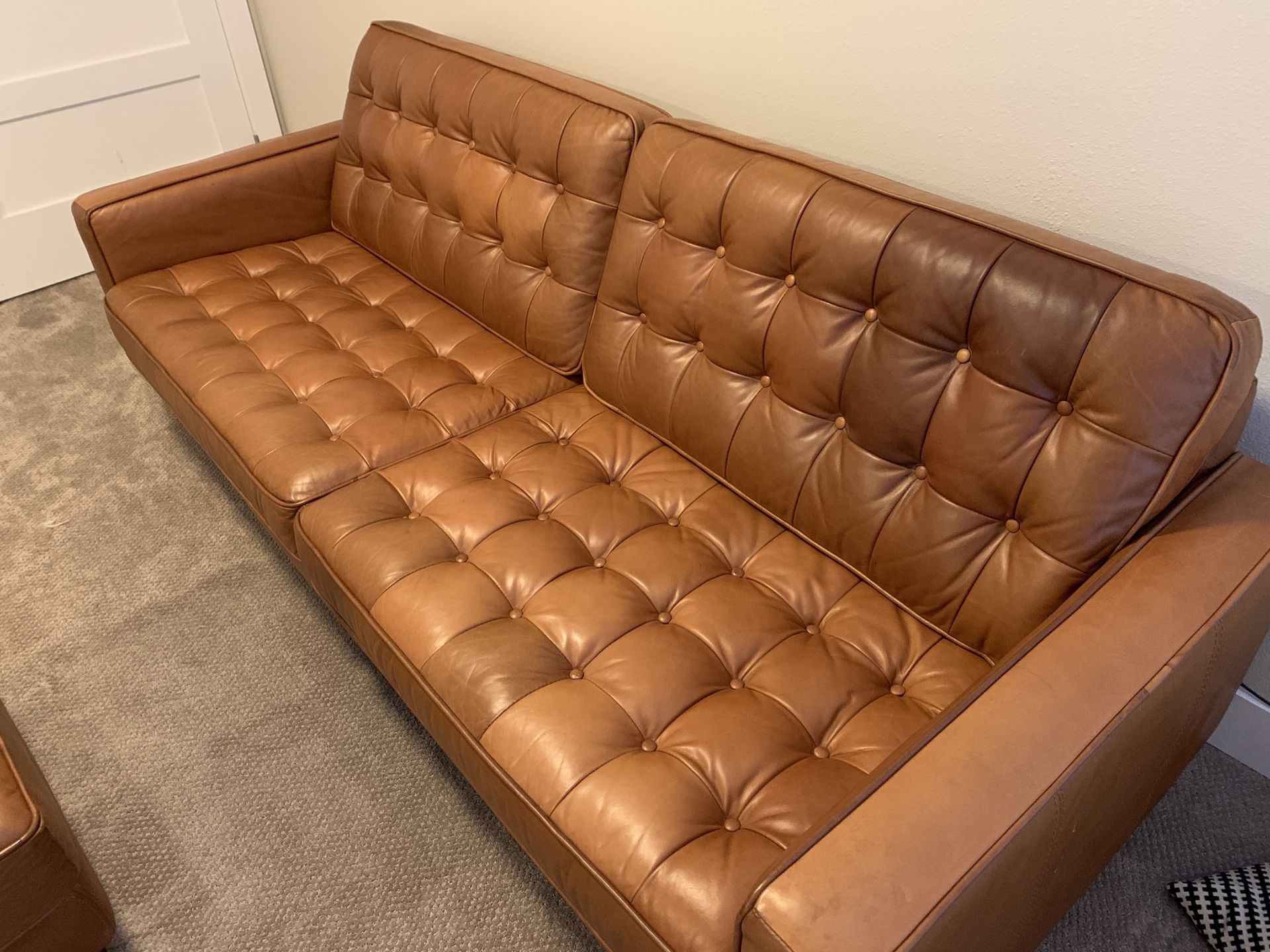 Dania Gustav Leather Couch