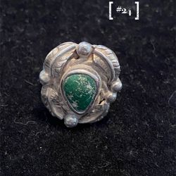 #24 Navajo Turquoise Ring Sterling Silver