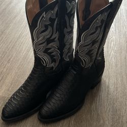 Black Python Boots