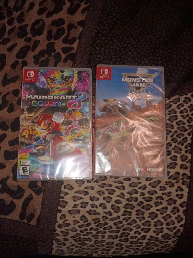 Super Mario Kart 8 Deluxe And Monster Jam Steel Titans