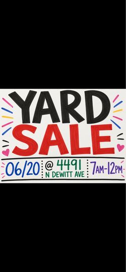 Yard sale 6/20/26
