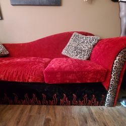 Red Velvet Couches
