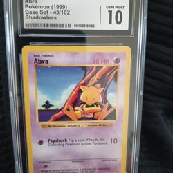 Pokemon Abra Shadowless