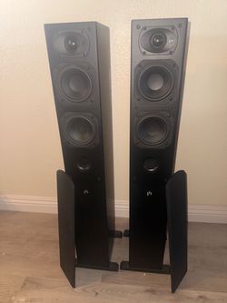 Pairof  aperion 4T  Black Tower Floor Standing Speakers