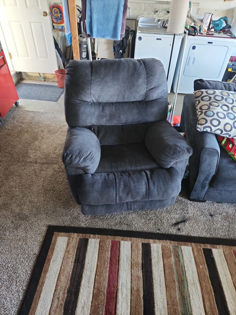 Dark Blue Recliner