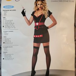Black Nurse Costume Size XL