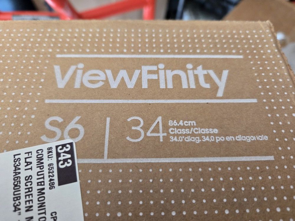 Samsung 34" ViewFinity S65UA Ultra-WQHD 100Hz AMD FreeSync HDR10 with USB-C Curved Monitor