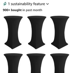 Spandex Black  32x43 Cocktail Tablecloths 