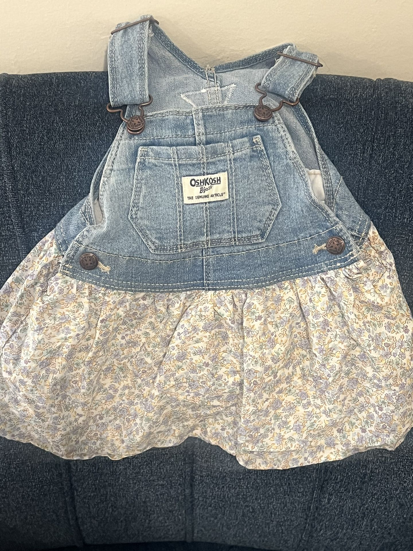 Oshkosh Overall Dress 12 Months