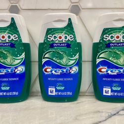Crest Toothpaste - Crest Complete Plus Minty Fresh Liquid GEL Scope Outlast Toothpaste 4.6oz NEW. 