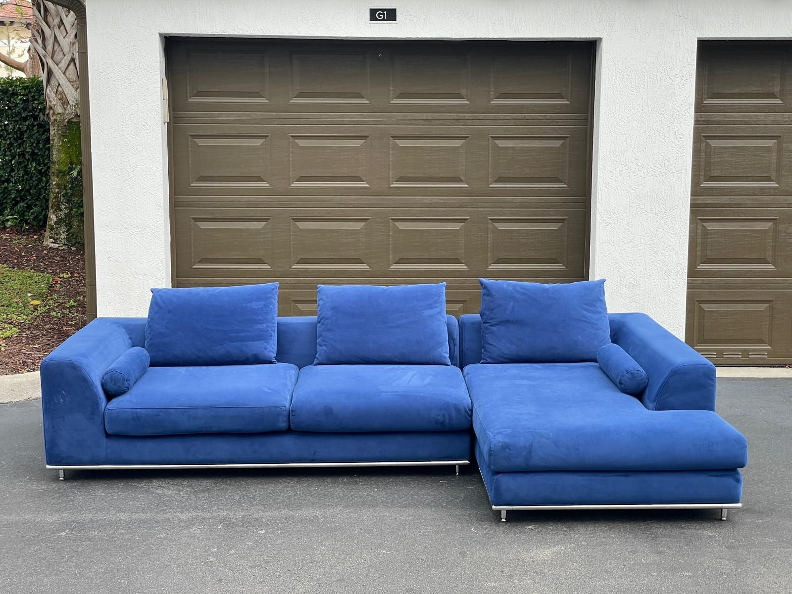 🛋️ Sectional Sofa/Couch - Microfiber - Blue - Delivery Available 🚛