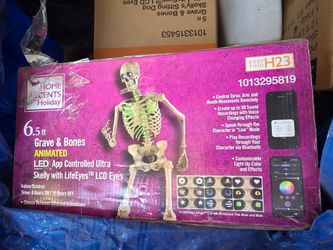 6.5 ft Animated LED Skeleton Halloween Decoration