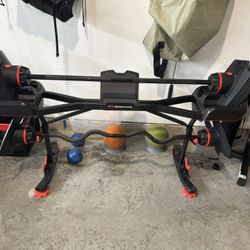 Bowflex Barbell With Rack And Extra Bar 