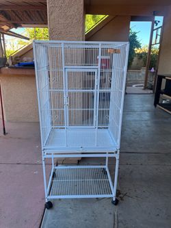 VIVOHOME Large Bird Cage with Rolling Stand