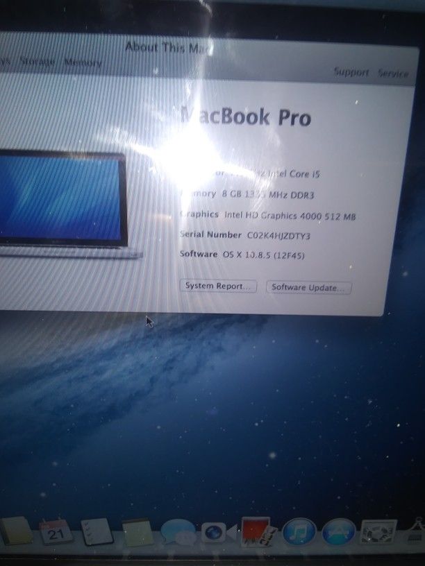 MacBook Pro I5 With Charger