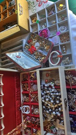 8 tables full of jewelry