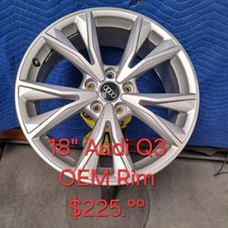 18"one☝🏼single Audi Q3 OEM Replacement used rim.